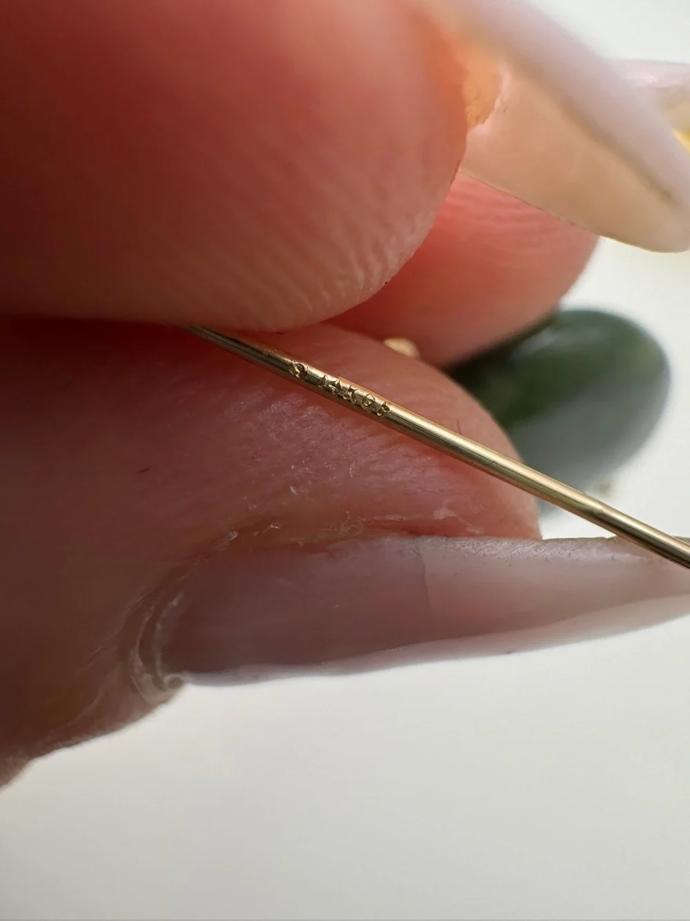 14k GF Jade Hook Earrings